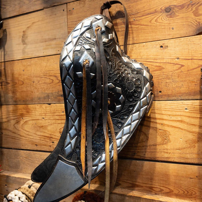 Vintage Ted Flower's Silver Parade Tapaderos Saddle - Accessories Ted Flowers