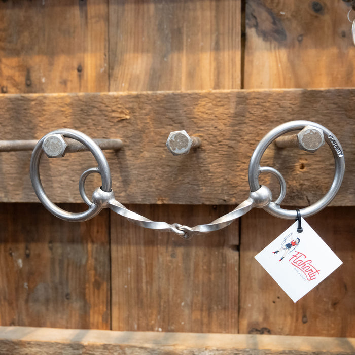 Flaharty Locked O-Ring Slow Twist Snaffle Bit
