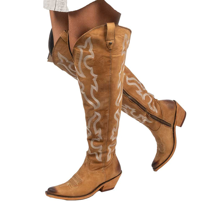Liberty Black Indira Nobuck Grease Miel Wide Calf Boot WOMEN - Footwear - Boots - Fashion Boots Liberty Black Boot Co.