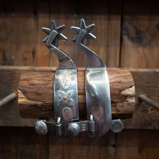 Brandon Bradley Silver Mounted 6 Pt. Spurs Tack - Spurs Brandon Bradley