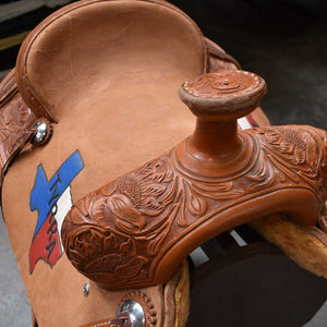 14.5" USED TESKEY'S ROPING SADDLE Saddles TESKEY'S SADDLERY LLC