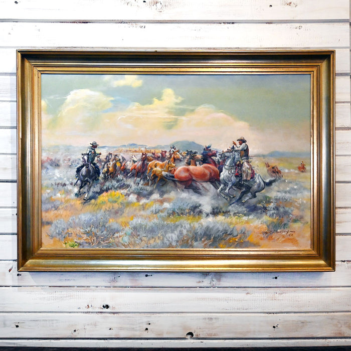 Corralling Wild Horses By James Kenneth Ralston Collectibles James Kenneth Ralston
