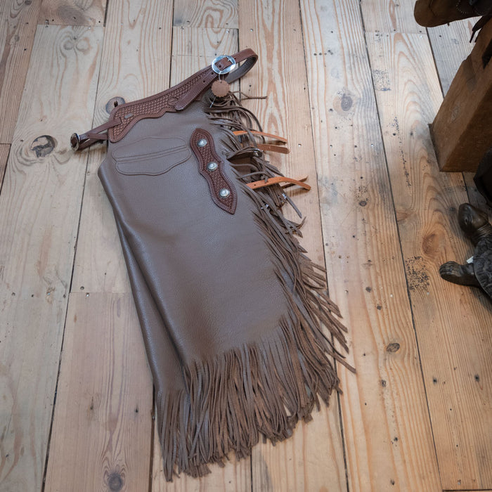 Teskeys Large Smooth Leather Chinks Tack - Chaps & Chinks TESKEY'S