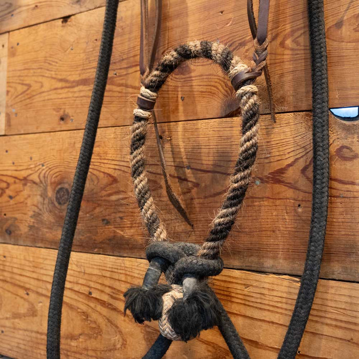 Handmade Horse Hair Bosal - Loping Hack Reins 094