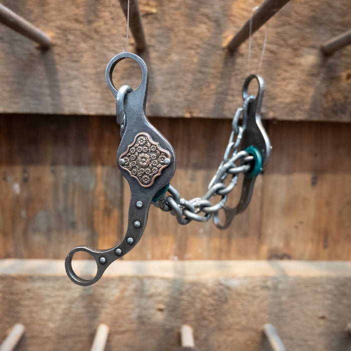 Petska Square Floral Concho Chain Bit