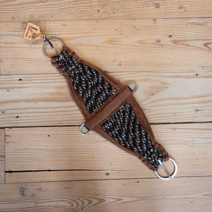 LM 26" Brown/Black Mohair Cinch Tack - Cinches LM Mohair Cinches