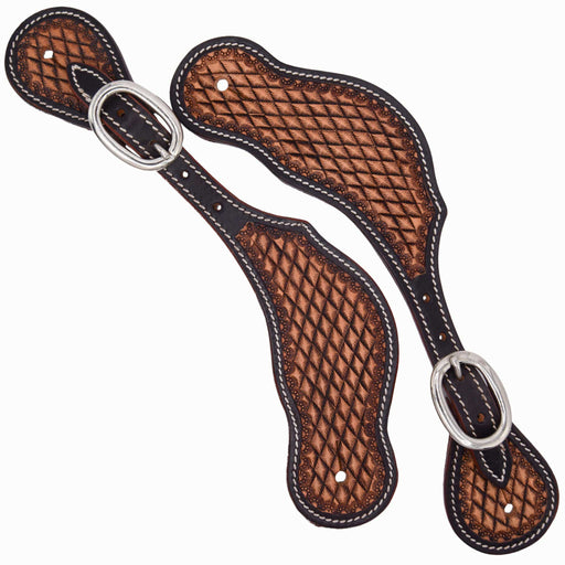 Teskey's Sunburst Diamond Spur Straps Tack - Spur Straps Teskey's