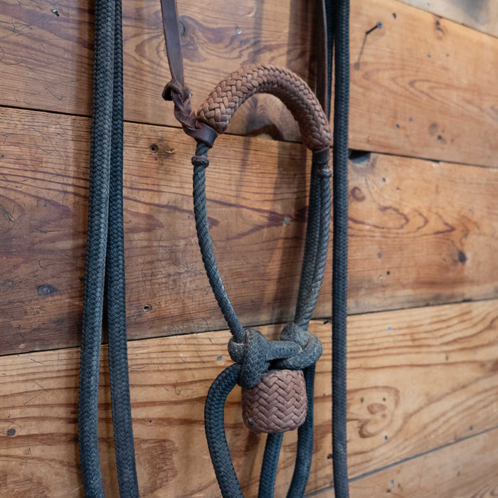 Nylon Braided Bosal w/ Nylon Split Reins Tack - Nosebands & Tie Downs MISC