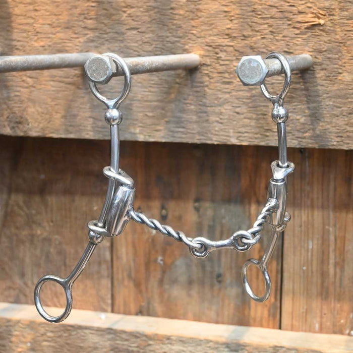 CHS Sliding Gag Twisted Dogbone Bit Tack - Bits Cow Horse Supply