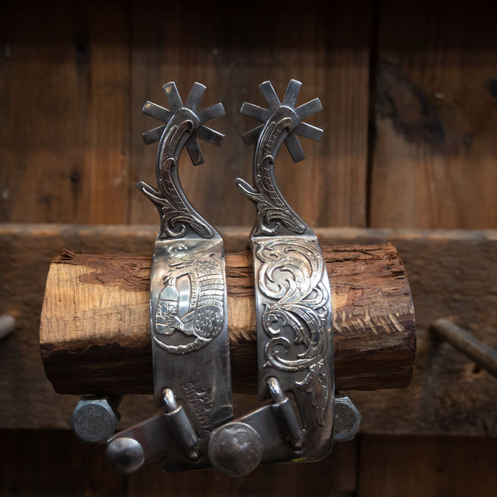 Kamphaus Silver Mounted Spurs Tack - Spurs Kamphaus
