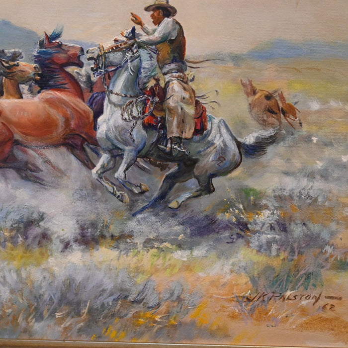 Corralling Wild Horses By James Kenneth Ralston Collectibles James Kenneth Ralston