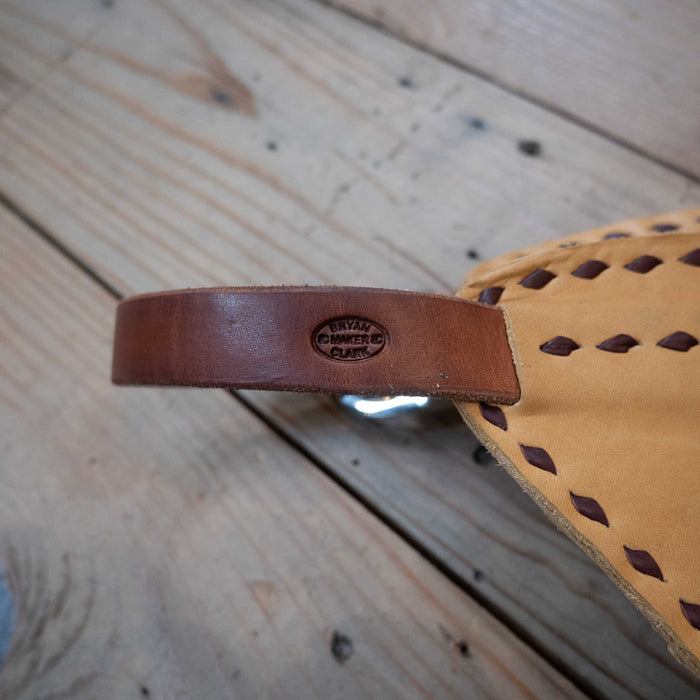 Bryan Clark Roughout Stepthrough w/ CLARK Hardware Chaps Tack - Chaps & Chinks Bryan Clark