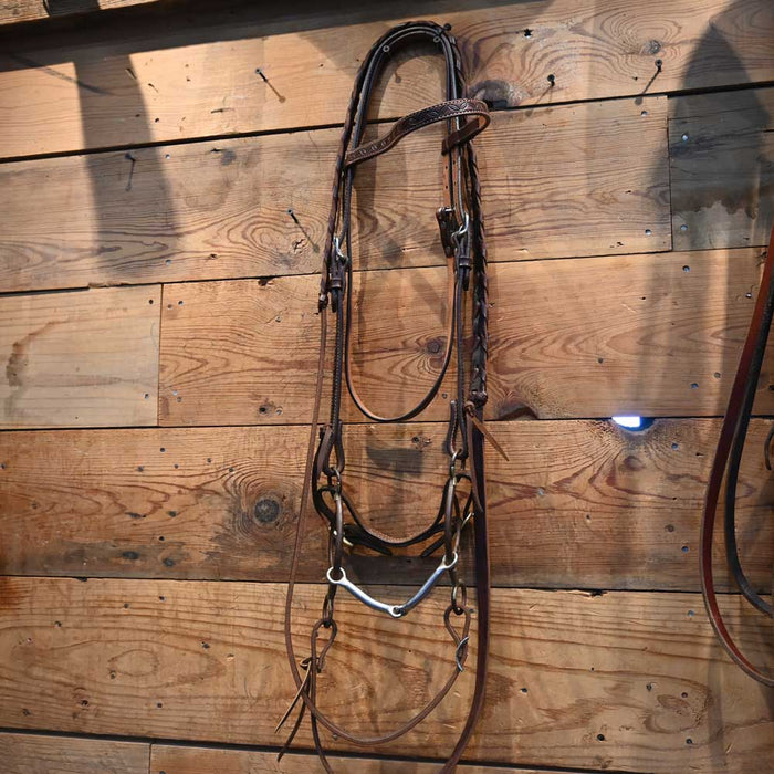 Silver Mounted 2-Piece Smooth Gag Bridle Rig Tack - Rigs MISC