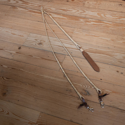 Handmade Jimmy Flores Rawhide Romel Reins Tack - Reins Jimmy Flores
