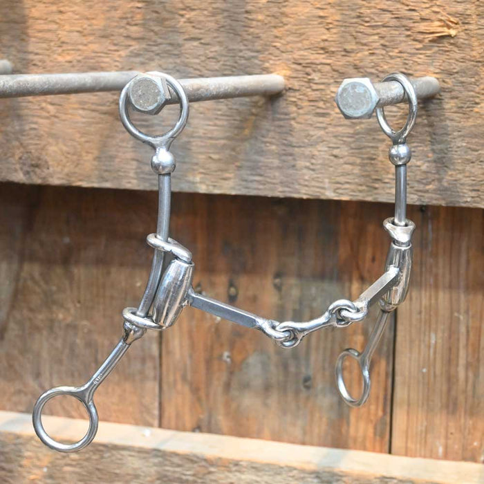 CHS Sliding Gag Square Dogbone Bit Tack - Bits Cow Horse Supply