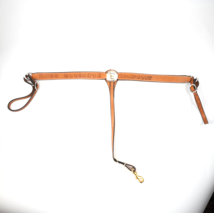 New Cowperson Tack Trophy 1 1/2" Leather Breast Collar Trophy Misprint Sale Barn Cowperson Tack