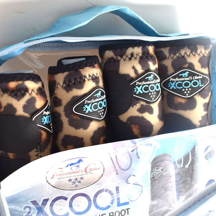 NEW Professional Choice 2xCool Sports Medicine Boots 4 Pack Cheetah Print Sale Barn Professional's Choice Small