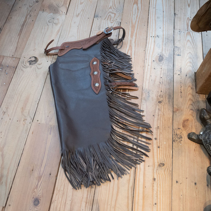 Teskeys Large Smooth Leather Chinks Tack - Chaps & Chinks TESKEY'S