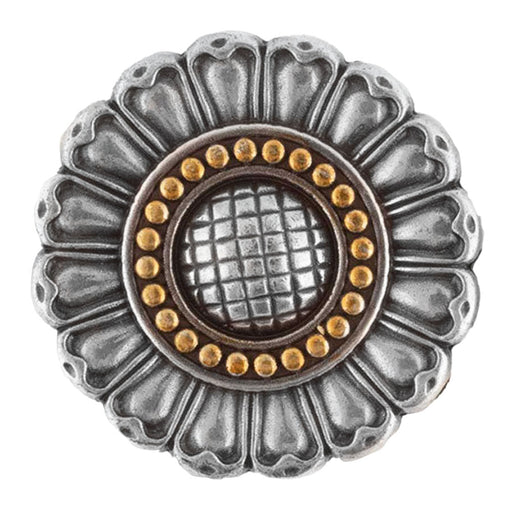 Antique Silver Sunflower Concho Tack - Conchos & Hardware MISC