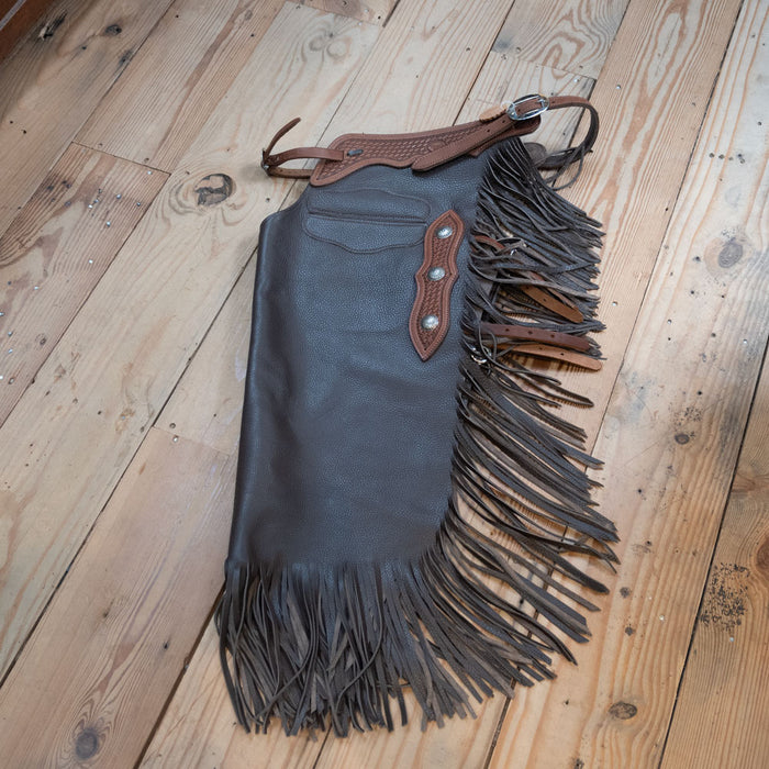 Teskeys Large Smooth Leather Chinks Tack - Chaps & Chinks TESKEY'S