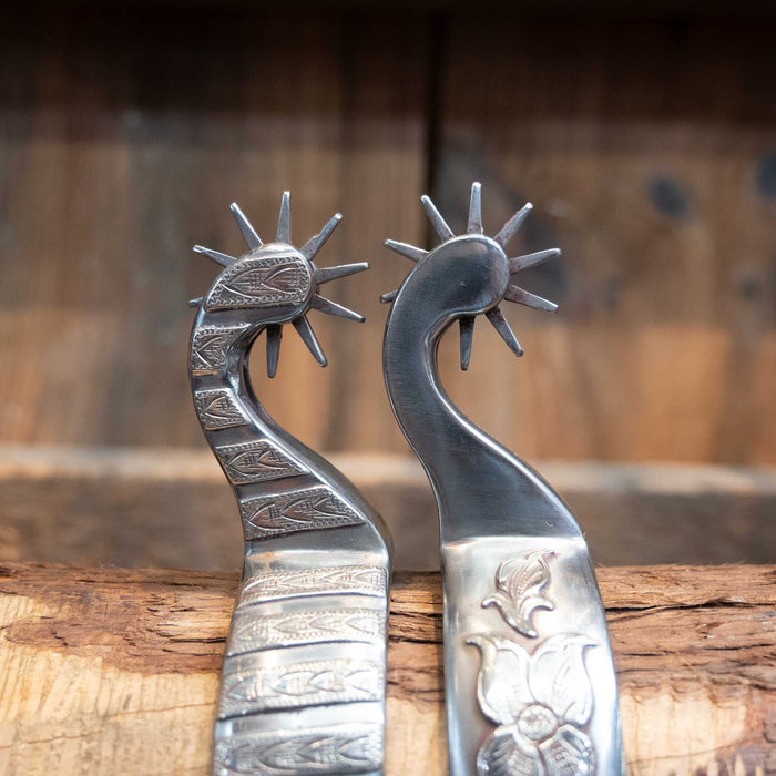 Kamphaus Silver Mounted 10pt. Spurs Tack - Spurs Kamphaus