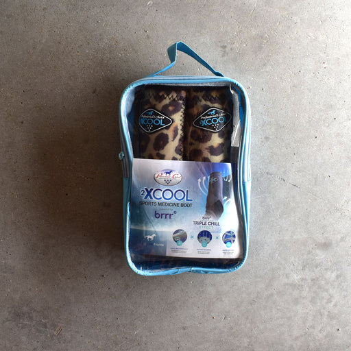 NEW Professional Choice 2xCool Sports Medicine Boots 2 Pack Front Cheetah Print Sale Barn Professional's Choice