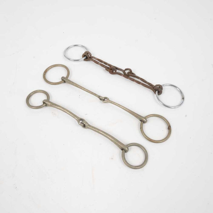 Set of 3 Used Pony O-ring Snaffle Bits Sale Barn MISC