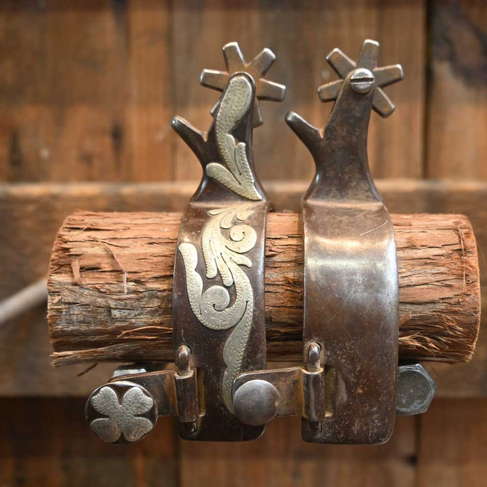Andrews 1995 Silver Mounted Spurs Tack - Spurs Andrews
