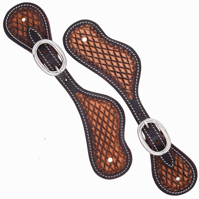 Teskey's Sunburst Diamond Spur Straps Tack - Spur Straps Teskey's