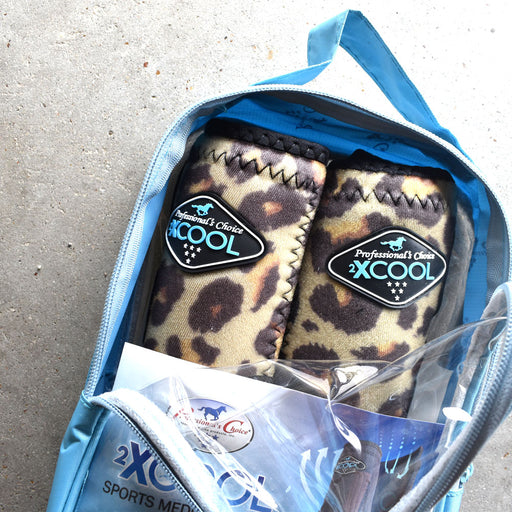 NEW Professional Choice 2xCool Sports Medicine Boots 2 Pack Front Cheetah Print Sale Barn Professional's Choice Large