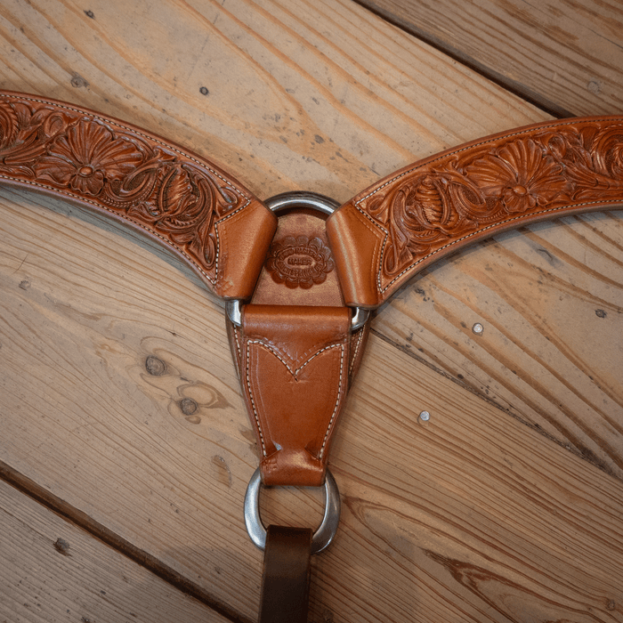 David Haslerig Handmade Fully Tooled Breast Collar