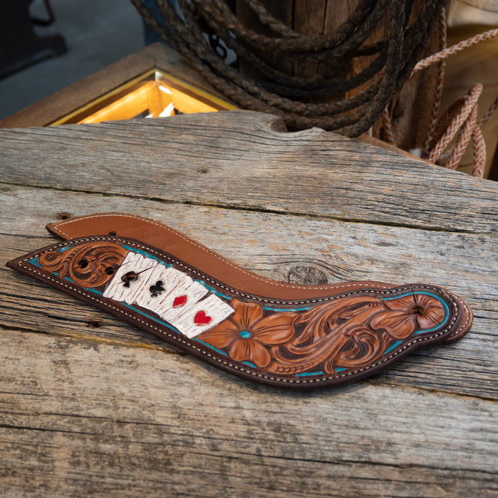 Handmade Deck of Cards Spur Straps Tack - Spur Straps Teskeys