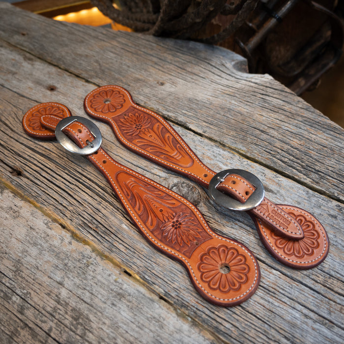 Ross Bullinger Straight Spur Straps Tack - Spur Straps Ross Bullinger