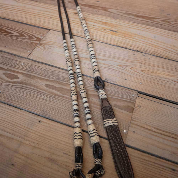 Handmade Jose Ortiz Rawhide Romel Reins Tack - Reins Jose Ortiz