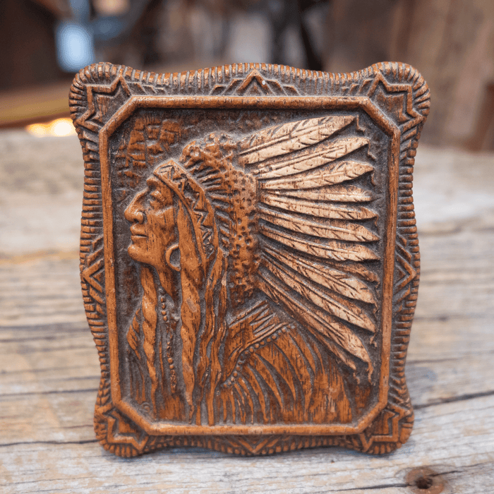 Vintage Syroco Wood Chip Indian Chief