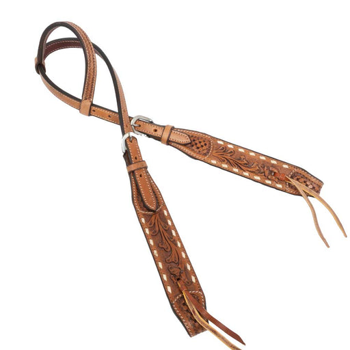 Teskey's Floral One Ear Headstall w/Buckstitch Tack - Headstalls Teskey's