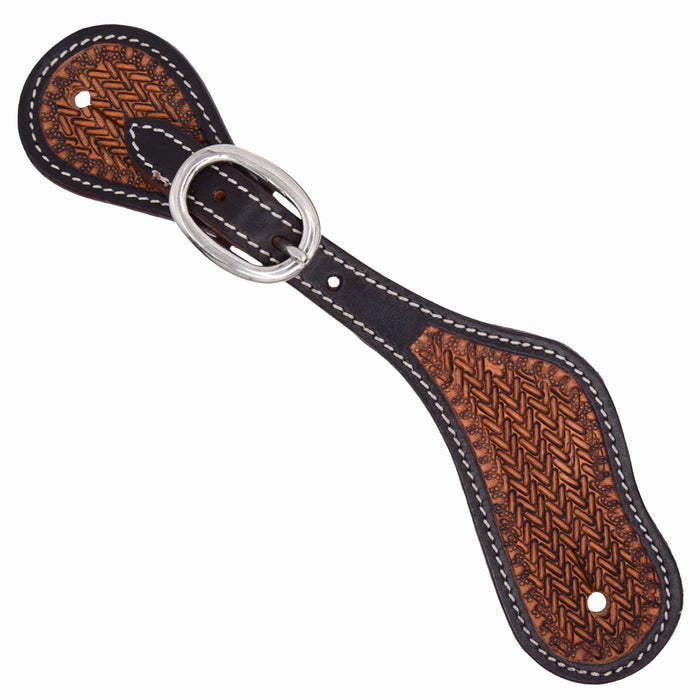 Teskey's Herringbone Spur Straps Tack - Spur Straps Teskey's Ladies