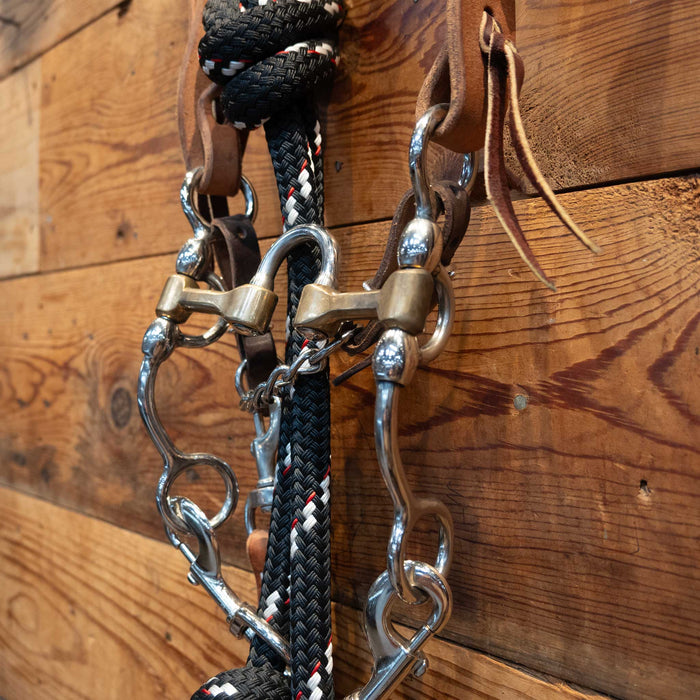 CHS Argentine Correction Bridle Rig Tack - Training Cow Horse Supply