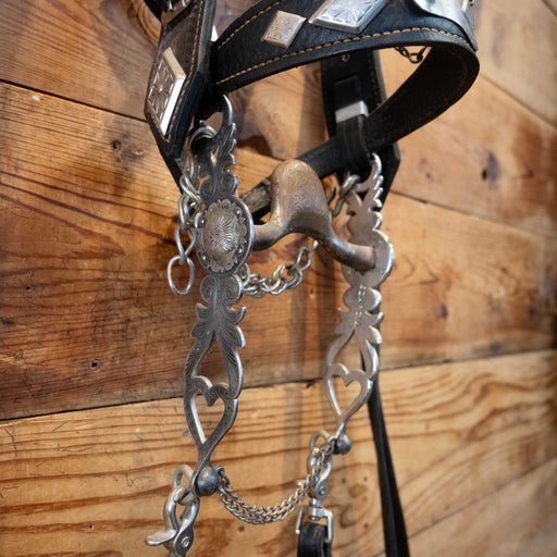 E. Garcia Engraved Sterling Bit w/Copper Port Tack - Rigs E. Garcia