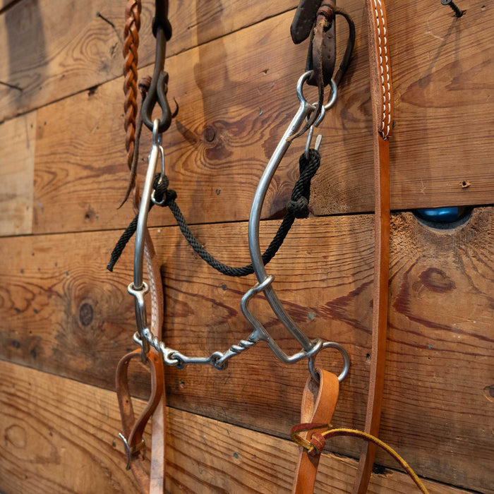 L&S Sliding Gag Twisted Dog Bone Bridle Rig Tack - Rigs L&S