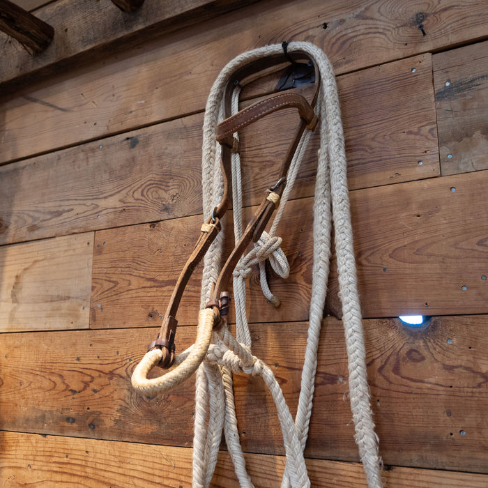 Rawhide Wrapped Bosal w/ Leather Browband