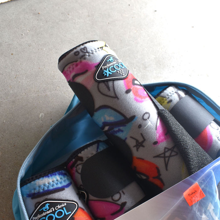 NEW Professional Choice 2xCool Sports Medicine Boots 4 Pack Lips Print Sale Barn Professional's Choice