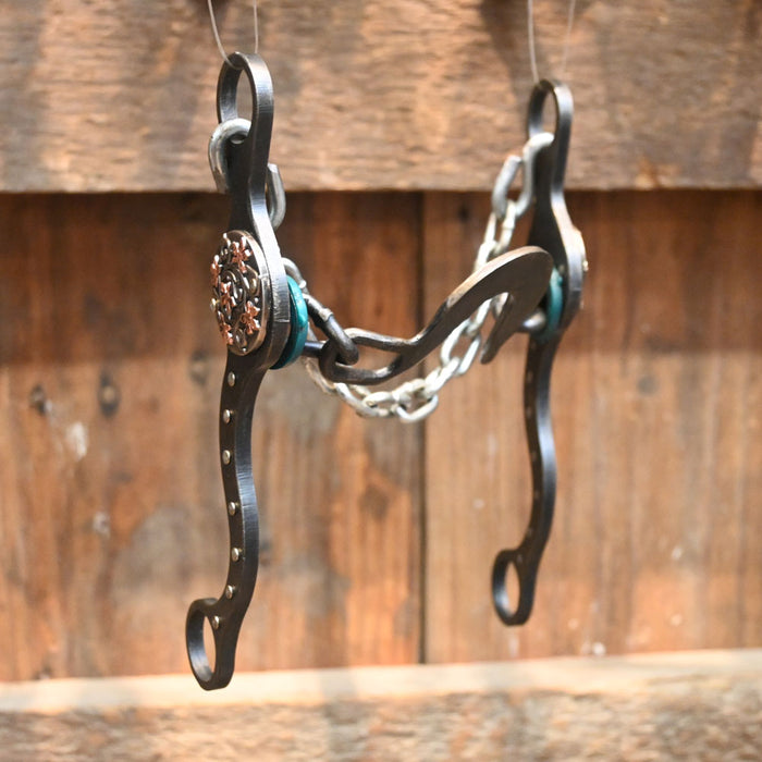 Paul Petska Washer Port - 5 Flower Concho Bit Tack - Bits Paul Petska