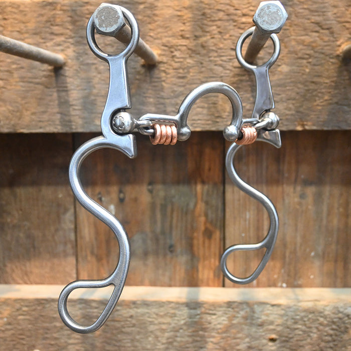 Kerry Kelley 10 Ported Chain w/Copper Rings Tack - Bits Kerry Kelley