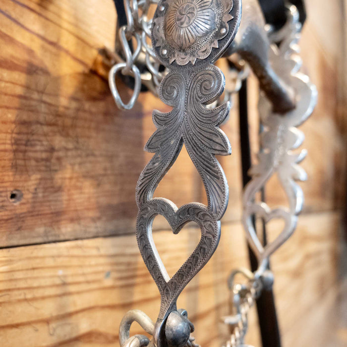 E. Garcia Engraved Sterling Bit w/Copper Port Tack - Rigs E. Garcia