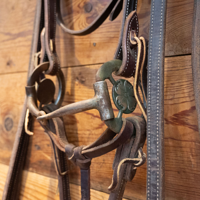 Kris Rinks Silver Mounted D-Ring Snaffle Bridle Rig