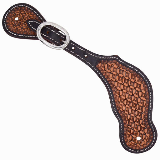 Teskey's Studded Diamond Spur Straps Tack - Spur Straps Teskey's Men's