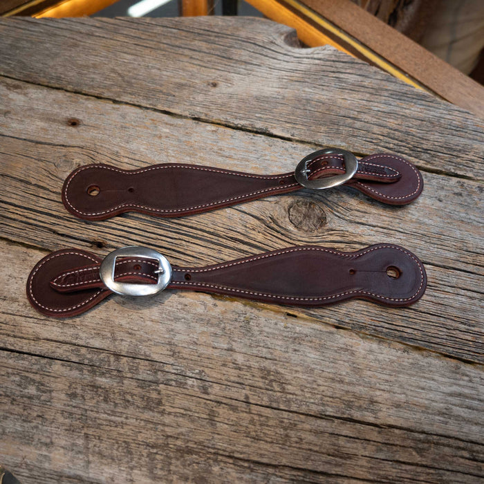 Handmade Ross Bullinger Burgundy Spur Straps