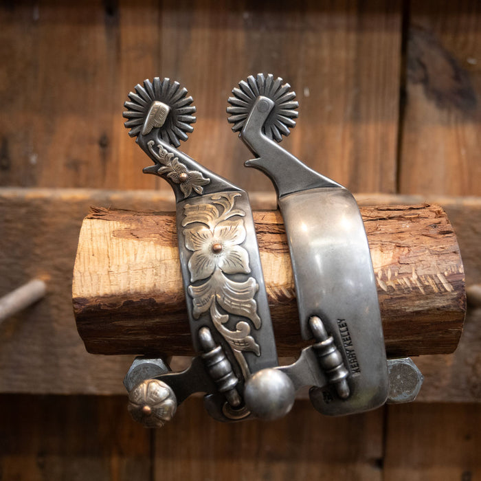 Kerry Kelley Silver Mounted Spurs Tack - Spurs Kerry Kelley