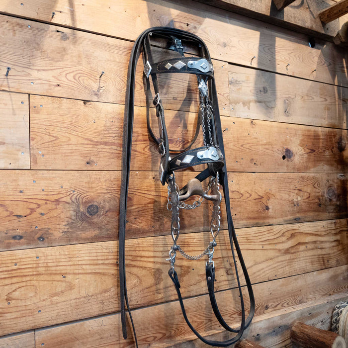 E. Garcia Engraved Sterling Bit w/Copper Port Tack - Rigs E. Garcia